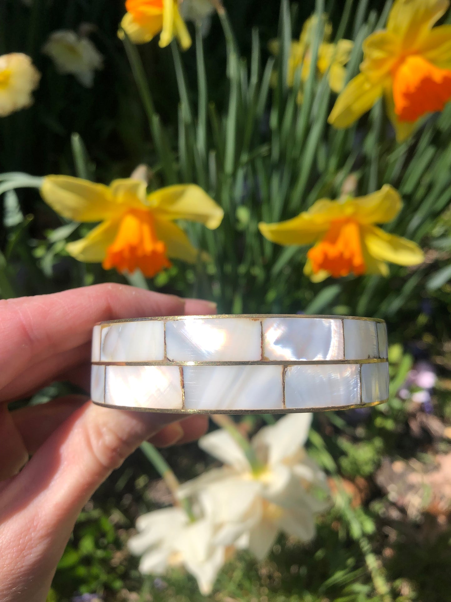 Mother of Pearl Double Band Bracelet