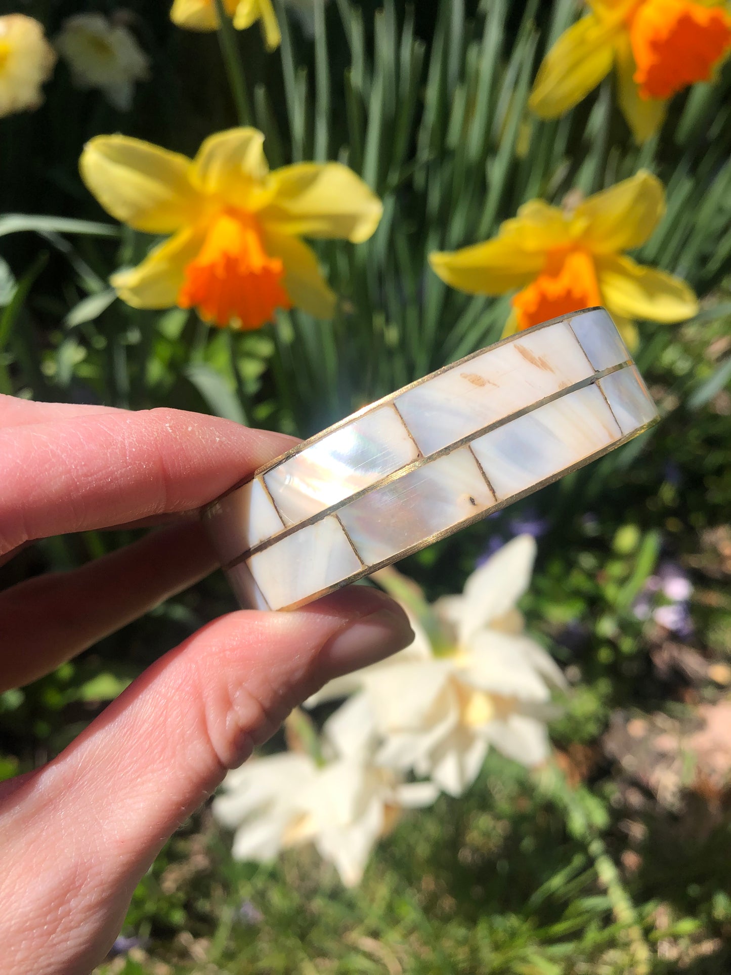 Mother of Pearl Double Band Bracelet